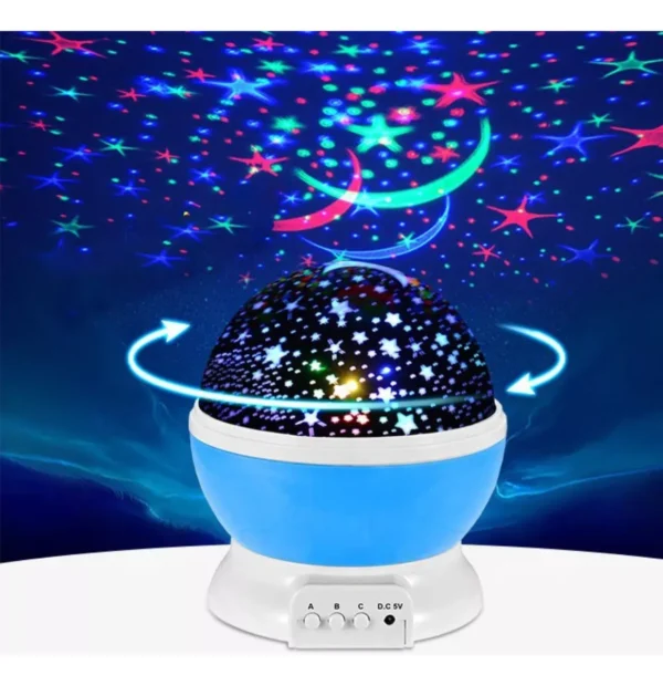 Luminária Projetor Estrela 360º Galaxy Abajur Mesa Infantil - Image 3