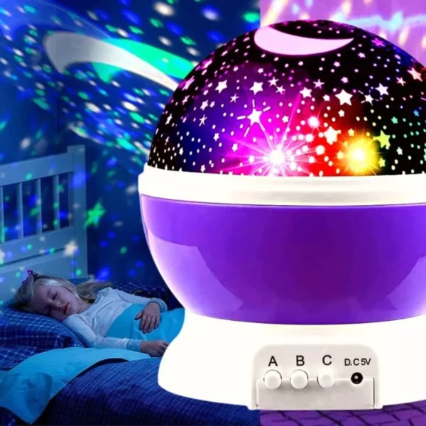 Luminária Projetor Estrela 360º Galaxy Abajur Mesa Infantil - Image 4