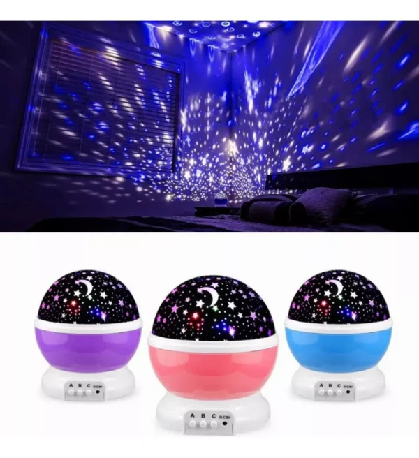 Luminária Projetor Estrela 360º Galaxy Abajur Mesa Infantil - Image 5